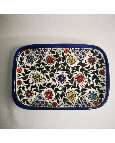 Plat rectangulaire en Céramique de Palestine - FIPSOUK