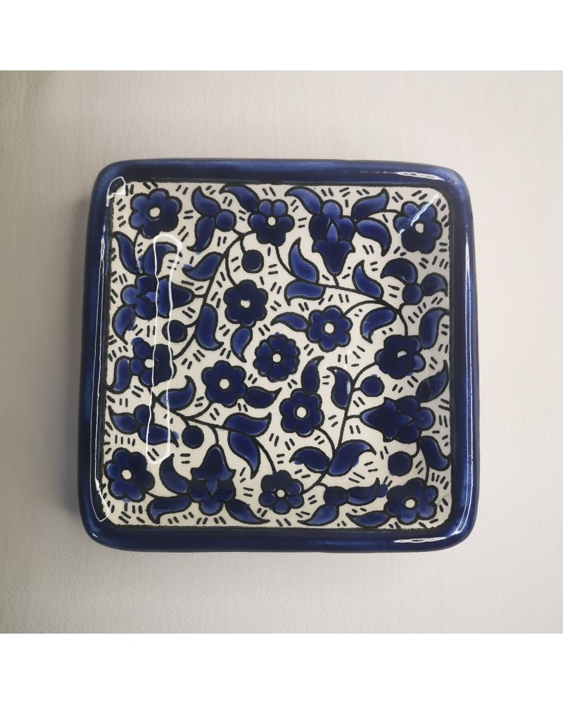 Plat carré 11cm en Céramique de Palestine
