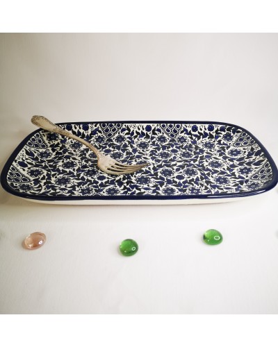 Plat rectangulaire - céramique artisanale de Palestine -Fipsouk - Philistin