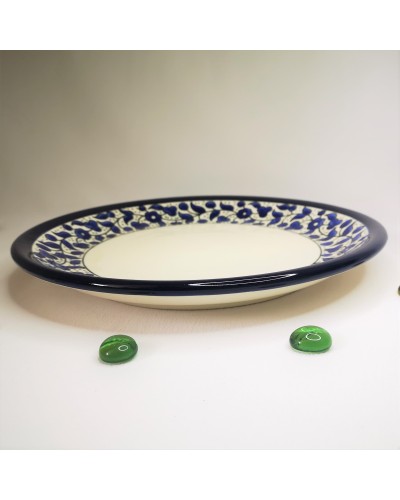 Assiette de service en céramique artisanale d'Hébron - Fipsouk