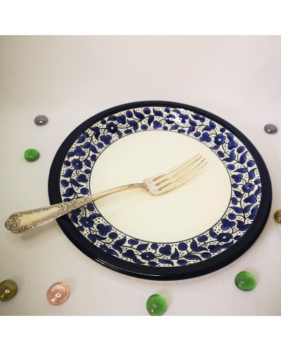 Assiette de service en céramique artisanale d'Hébron - Fipsouk