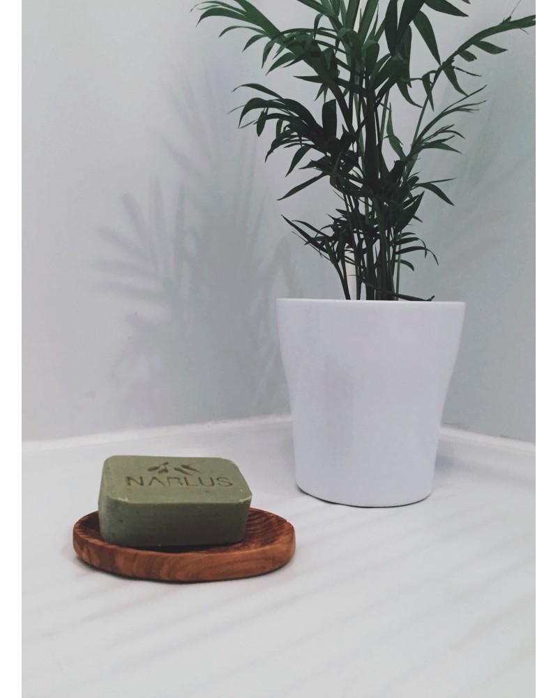 Porte savon en bois d'olivier - ovale