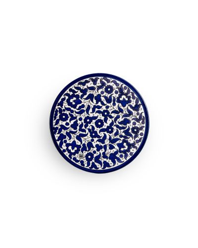 Assiette plate en céramique artisanale de Palestine (Hébron) – Ø22cm