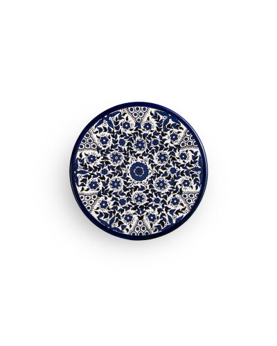 Assiette plate en céramique artisanale de Palestine (Hébron) – Ø22cm
