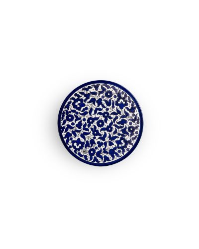 Assiette plate en céramique artisanale de Palestine (Hébron) – Ø17cm