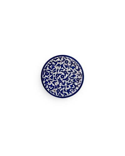 Assiette plate en céramique artisanale de Palestine (Hébron) – Ø13cm