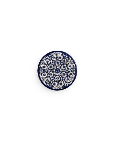 Assiette plate en céramique artisanale de Palestine (Hébron) – Ø13cm