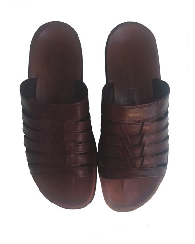 Sandale en cuir marron