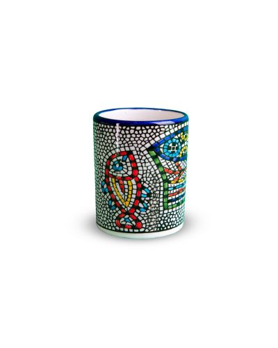 Mug sans anse en céramique artisanale de Palestine (Hébron) – Grand format