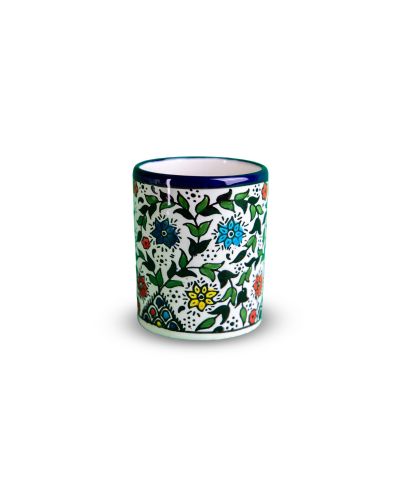 Mug sans anse en céramique artisanale de Palestine (Hébron) – Grand format