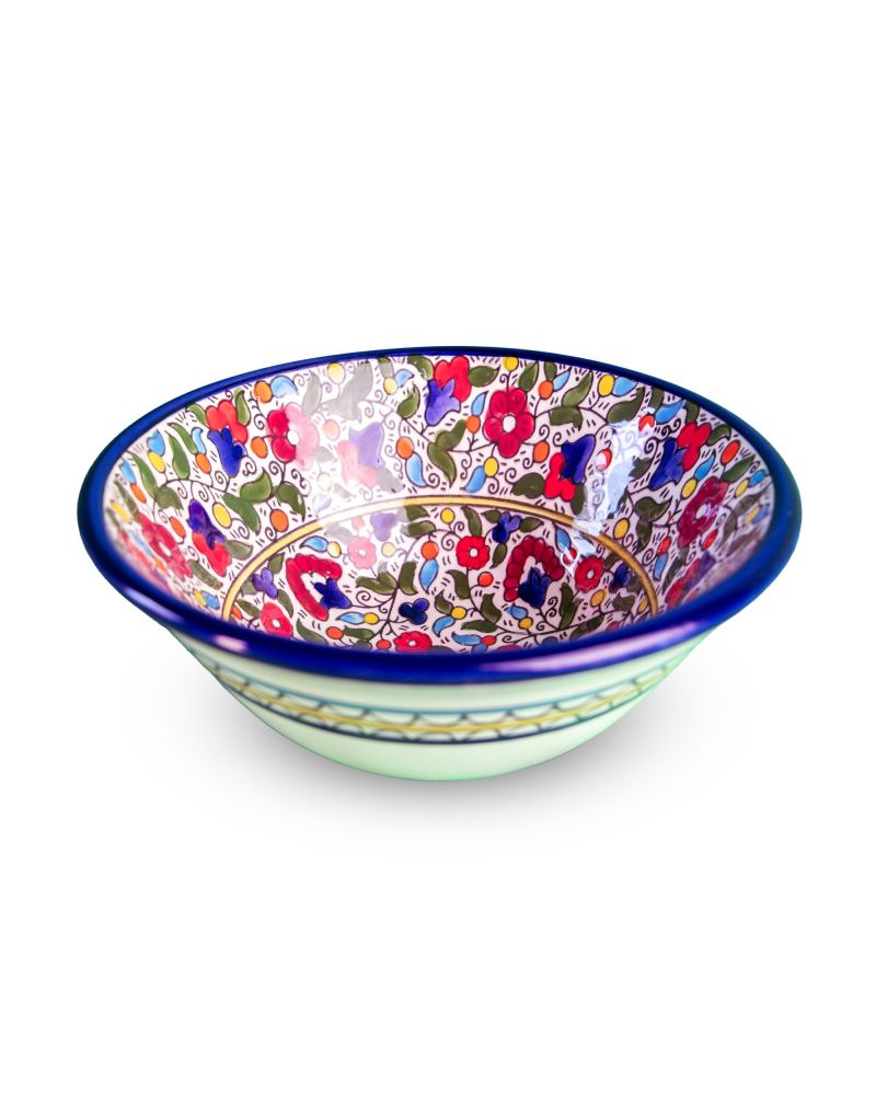 Saladier en céramique artisanale de Palestine (Hébron) – Ø25cm