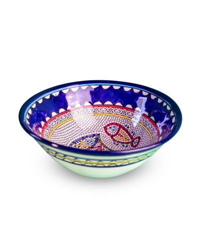 Saladier en céramique artisanale de Palestine (Hébron) – Ø25cm