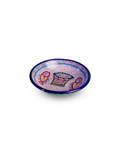 Saladier en céramique artisanale de Palestine (Hébron) – Ø12cm