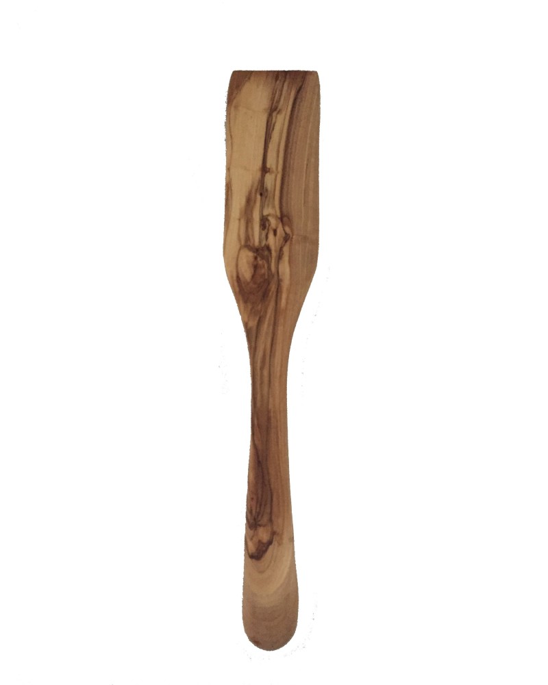 Spatule droite et longue en bois d'olivier