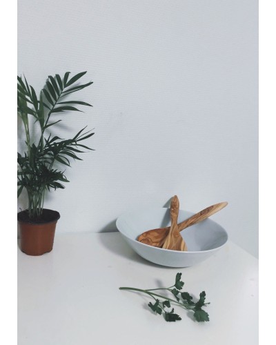 Couverts à salade en bois d'olivier