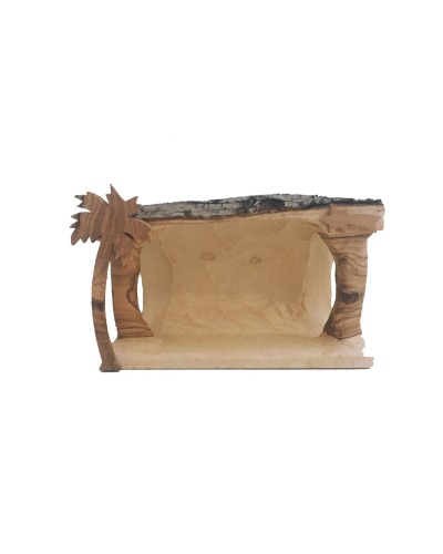 Crèche buche MF sculptée en bois d‘olivier