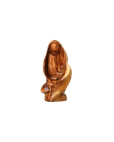 Sainte famille sculptée en bois d’olivier